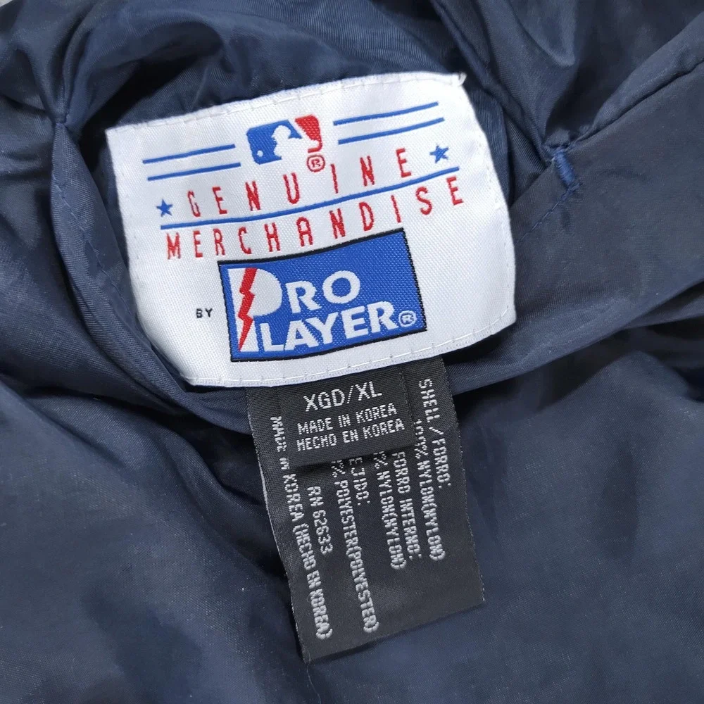 Vintage Atlanta Braves Jacket Pullover Mens XL Pro Player Reversible Blue 90s